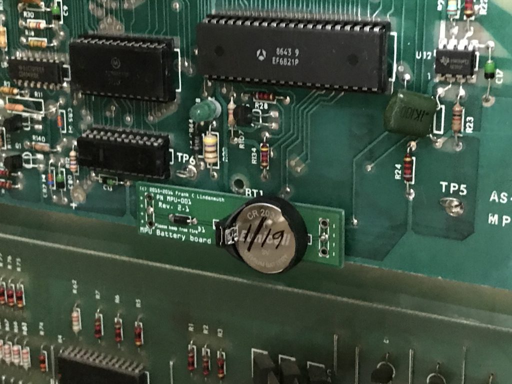 Bally Stern MPU Battery Board
