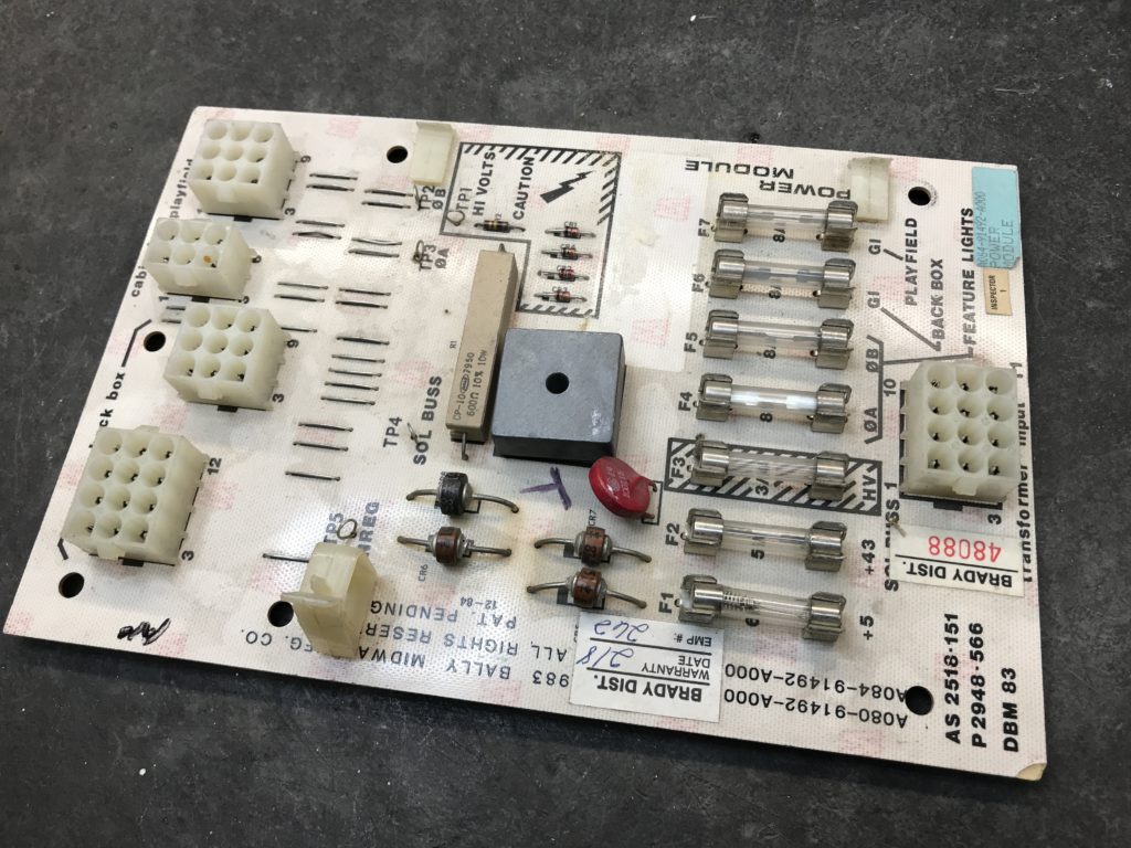 Bally rectifier board part number AS 2518-151 used in Gold Ball and Grand Slam