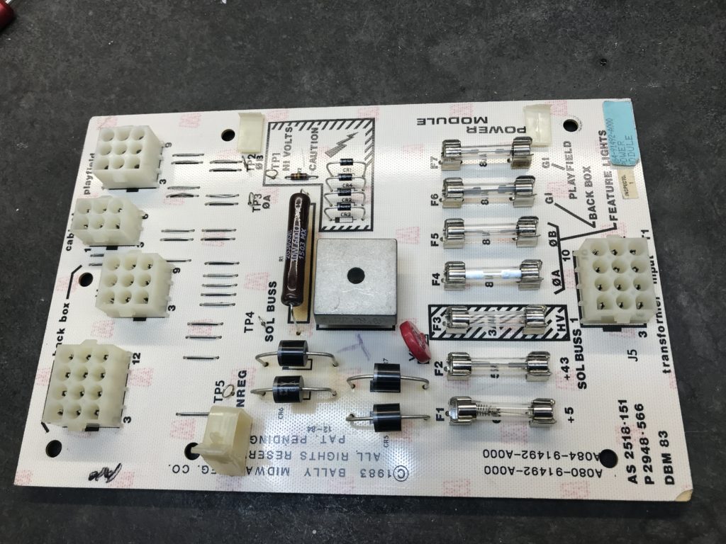 Bally rectifier board part number AS 2518-151 used in Gold Ball and Grand Slam