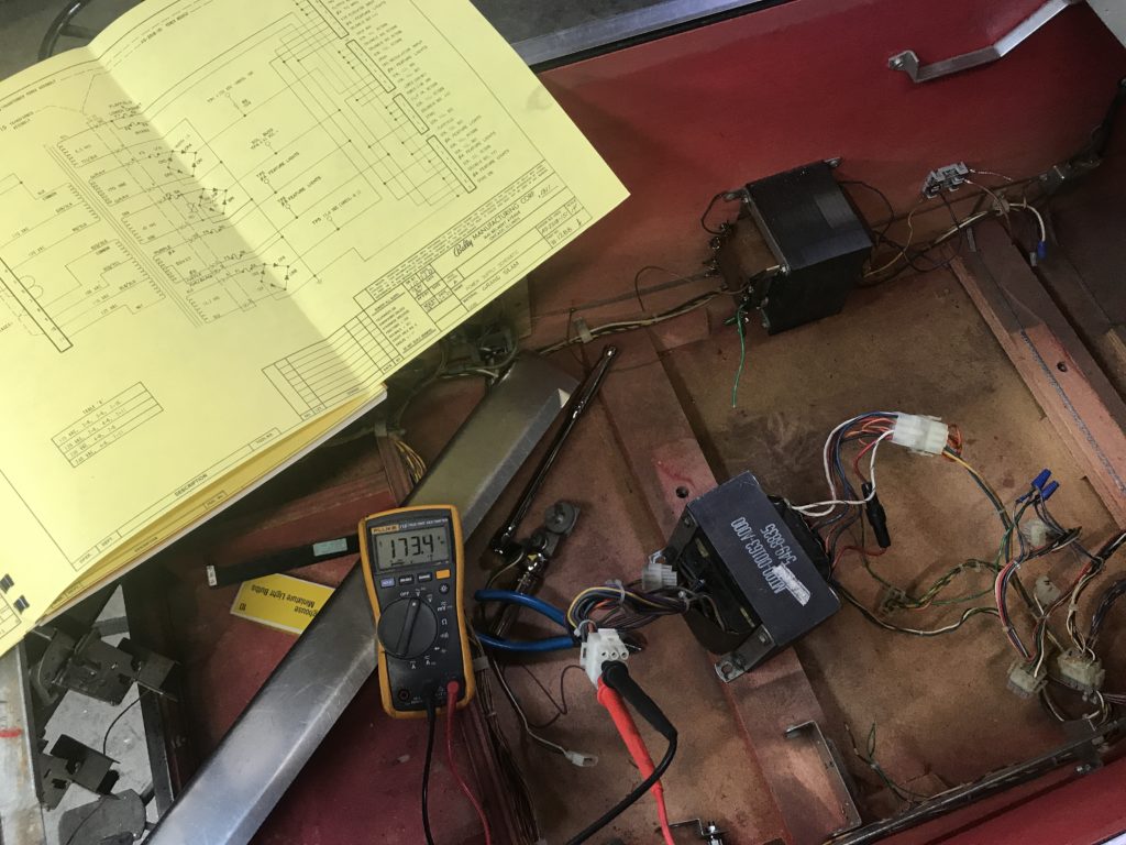 Checking pinball transformer voltages