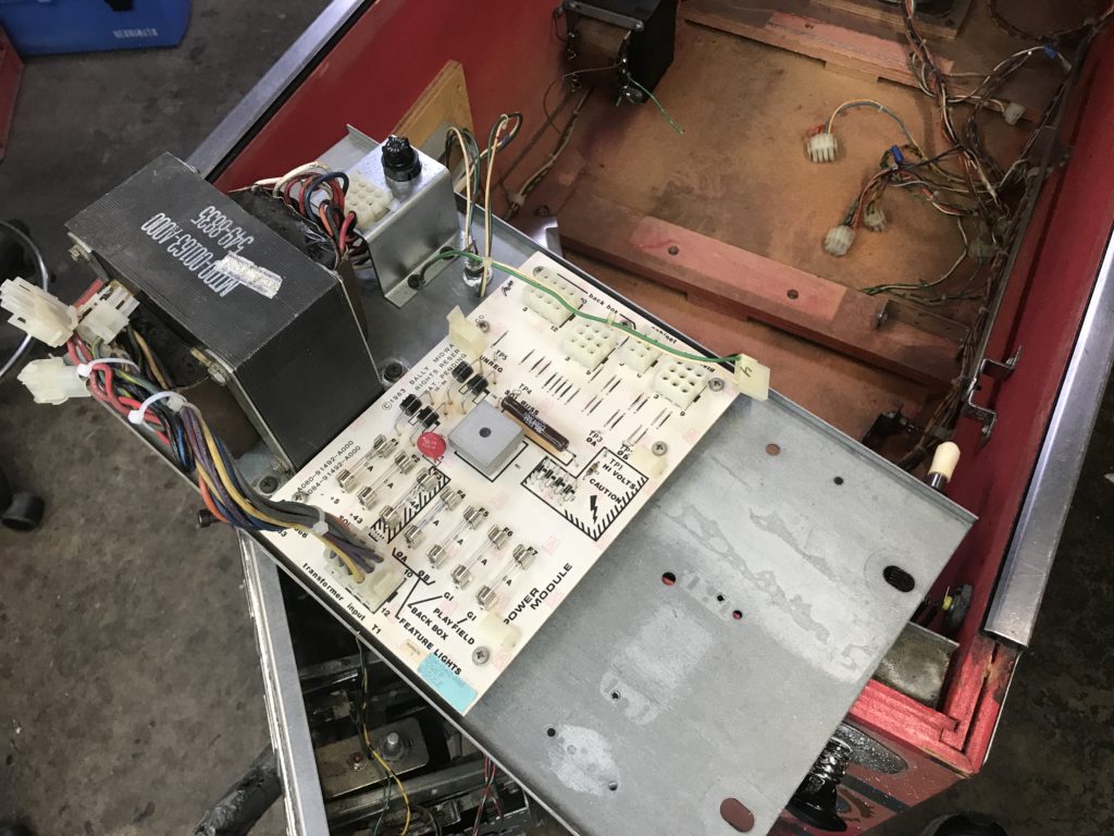 Bally pinball transformer and rectifier panel