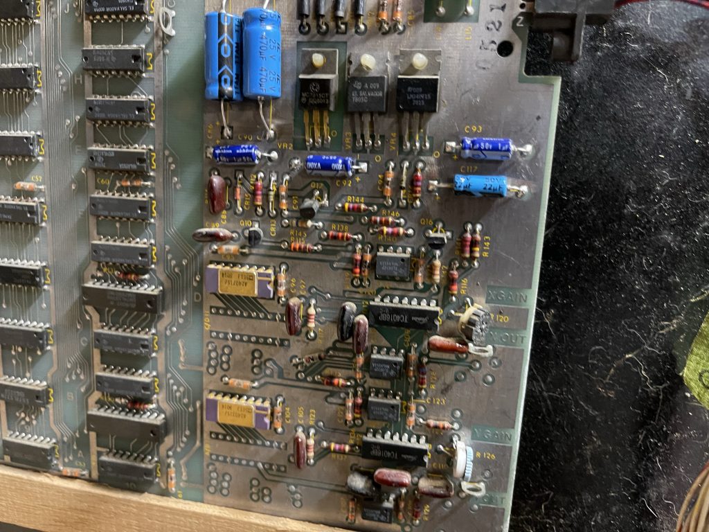 Atari Asteroids logic board vector output