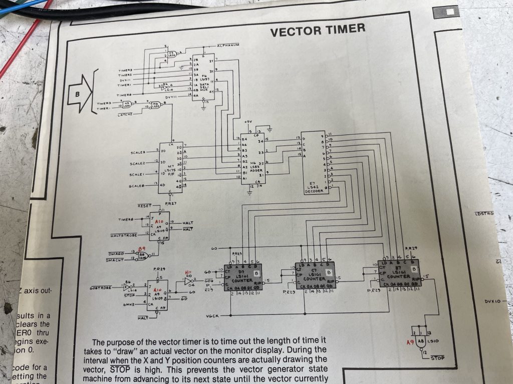 Atari Asteroids Vector Timer Circuit