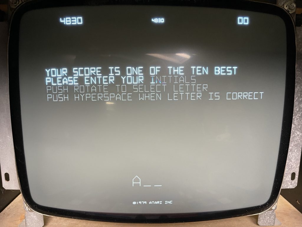 Atari Asteroids Screen
