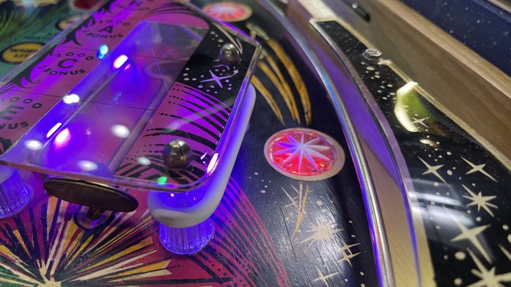 Gottlieb Star Race pinball playfield star rollover