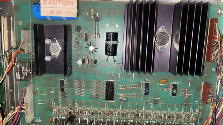 Bally pinball power driver board installed